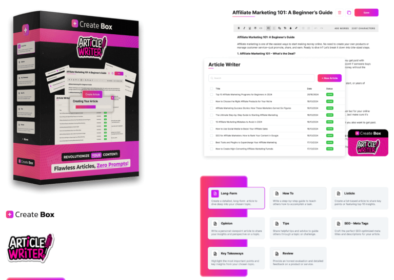 CreateBox - Article Writer Review
