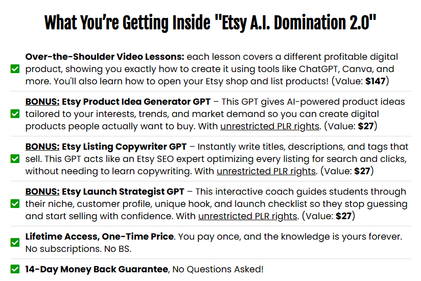 Etsy AI Domination 2.0 Review