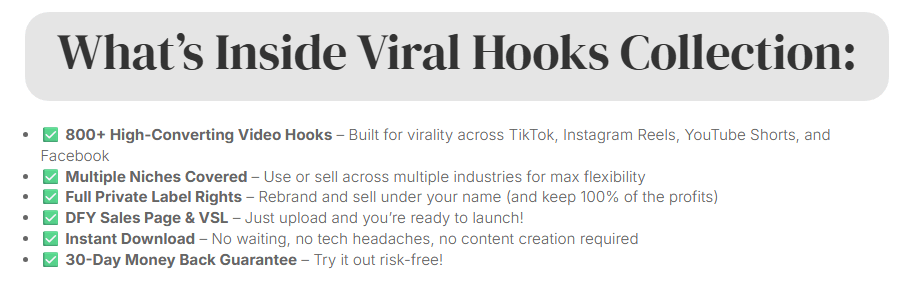 [PLR] Viral Hooks Collection Review