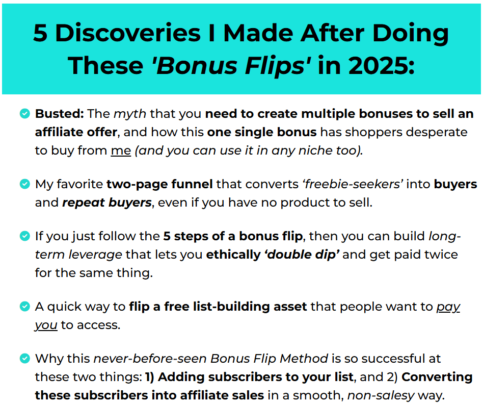 The Bonus Flip Method Review