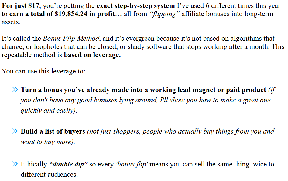The Bonus Flip Method Review