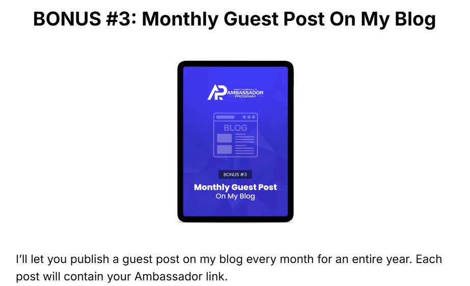 John Thornhill's Ambassador Program Review