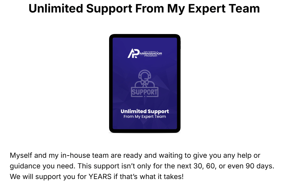John Thornhill's Ambassador Program Review