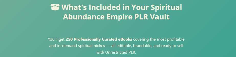 Spiritual Abundance Empire: 250 eBooks Review