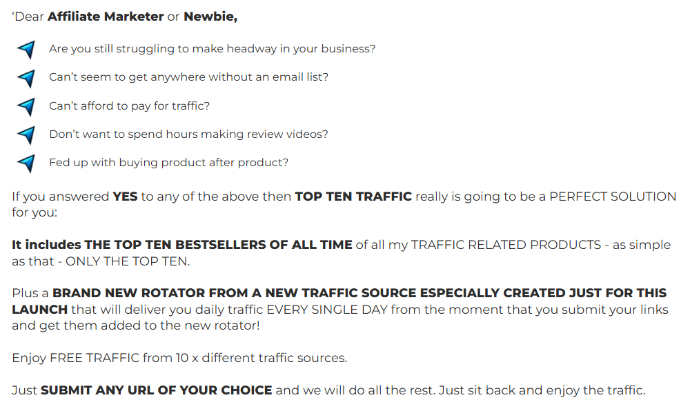 Top Ten Traffic Review
