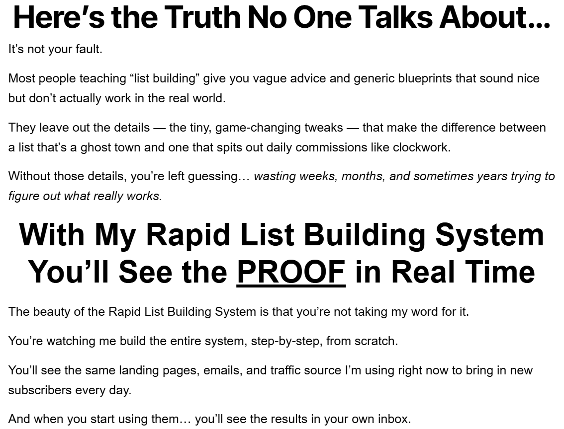 Rapid List Building System Review