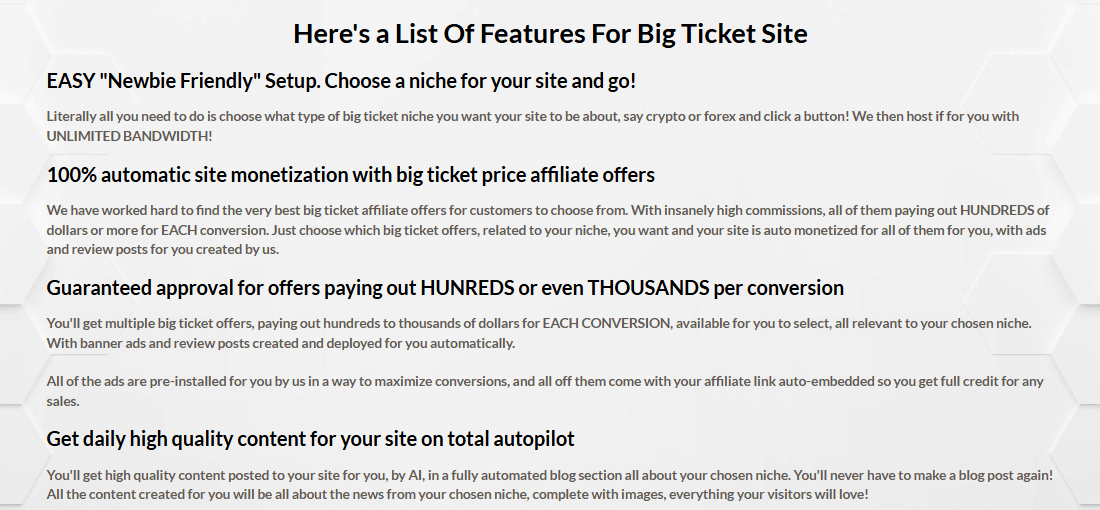 Big Ticket Site Review