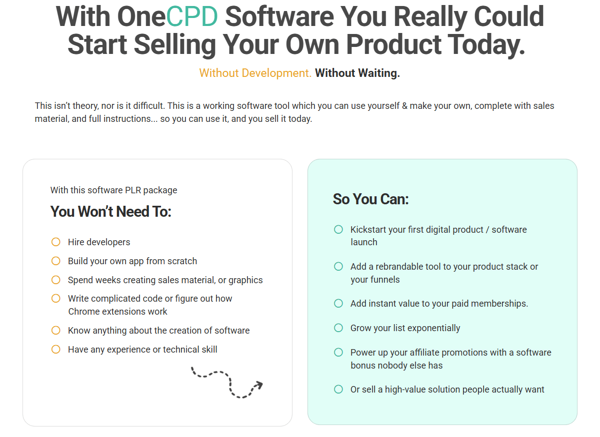 OneCPD Software PLR Review