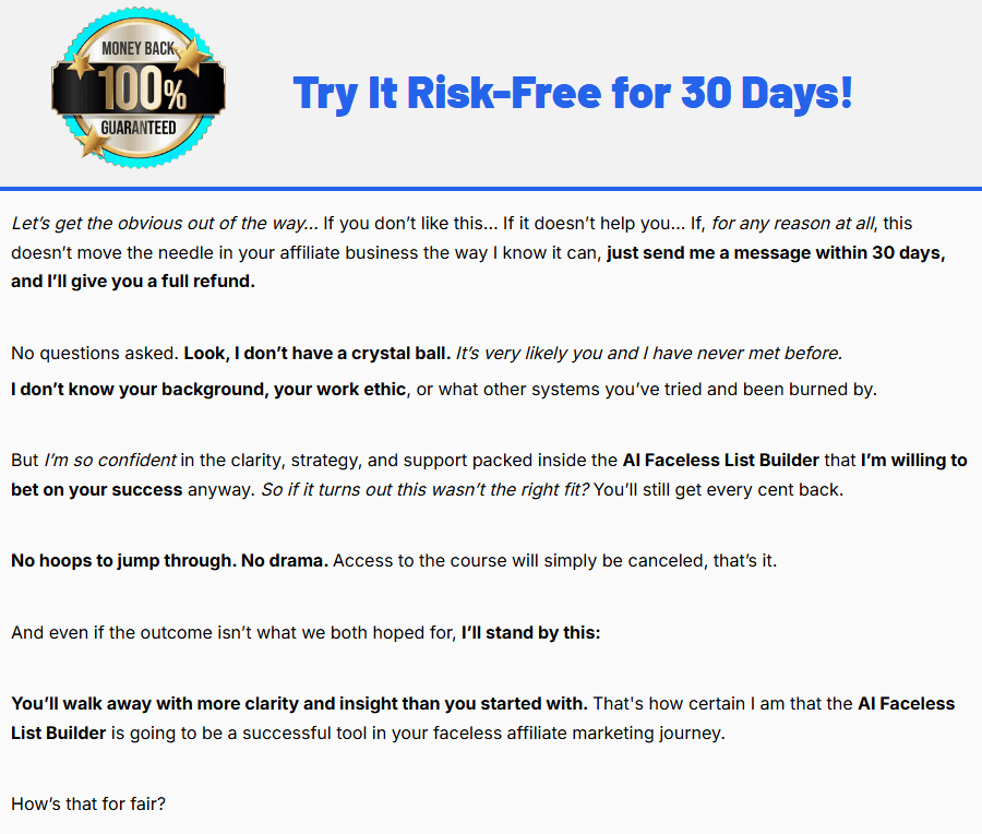 AI Faceless List Builder Review