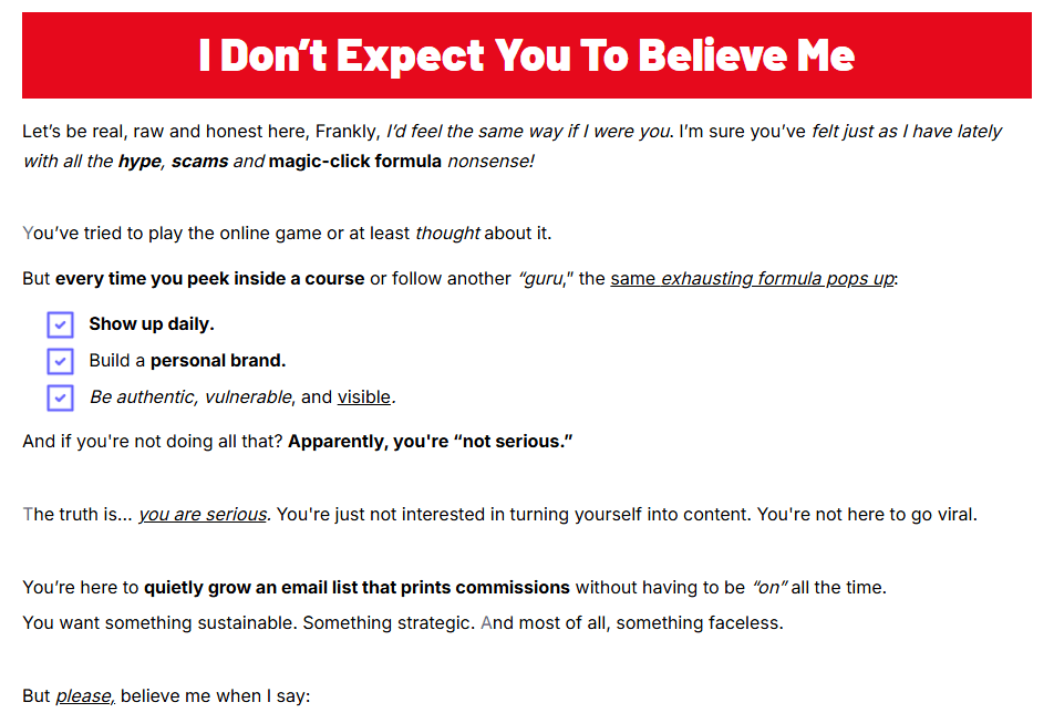 AI Faceless List Builder Review