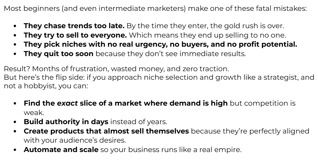 Niche Marketing Empire Review