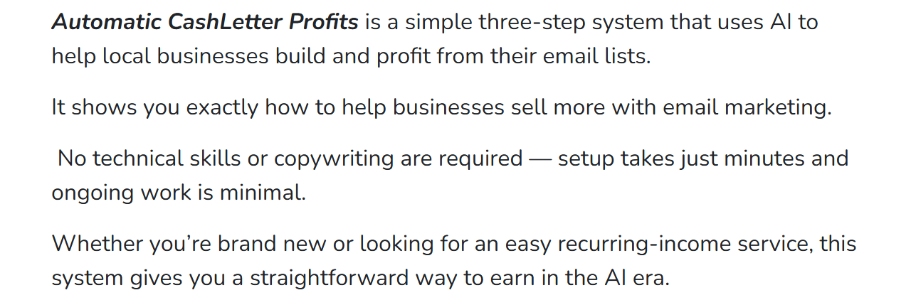 Automatic CashLetter Profits Review