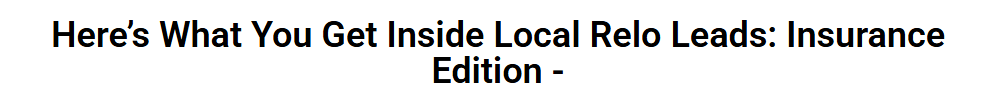 Local Relo Leads: Insurance Edition Review