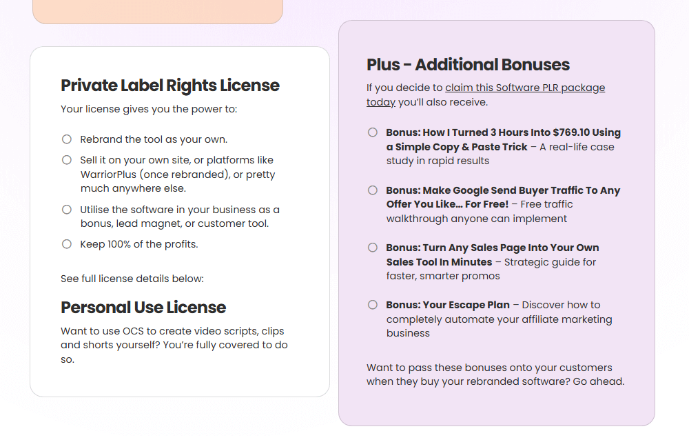 OCS Software PLR Review