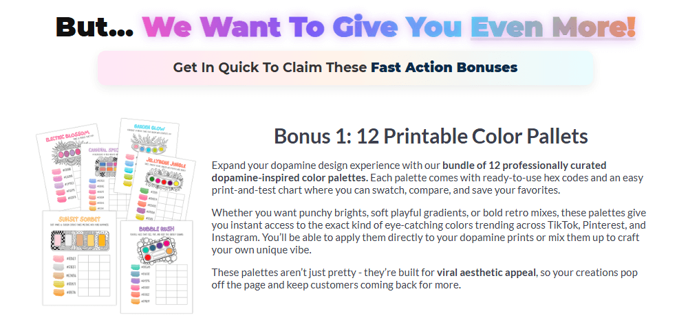 Dopamine Prints Bonuses
