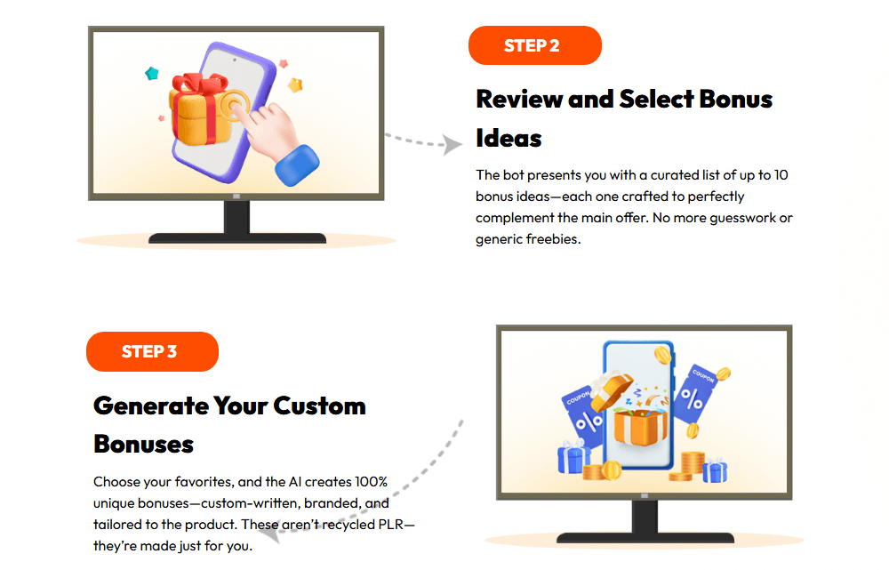 Bonus Builder AI steps 