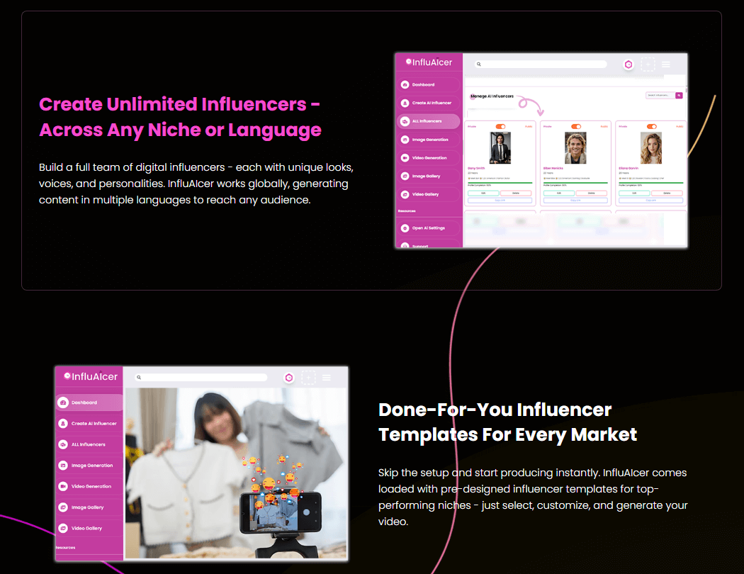 InfluAIcer features