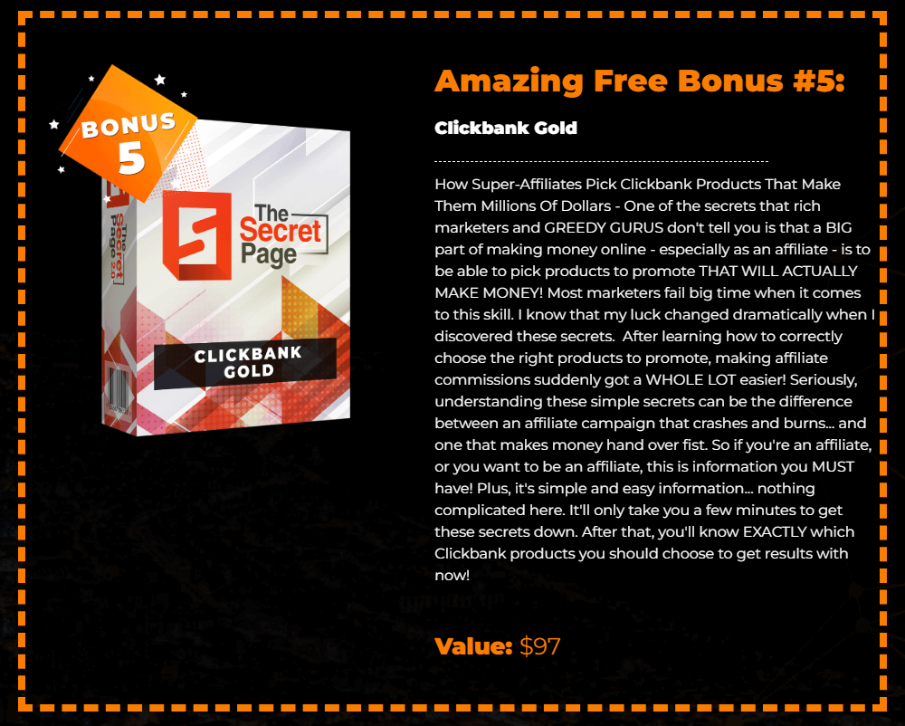 The Secret Page Bonuses