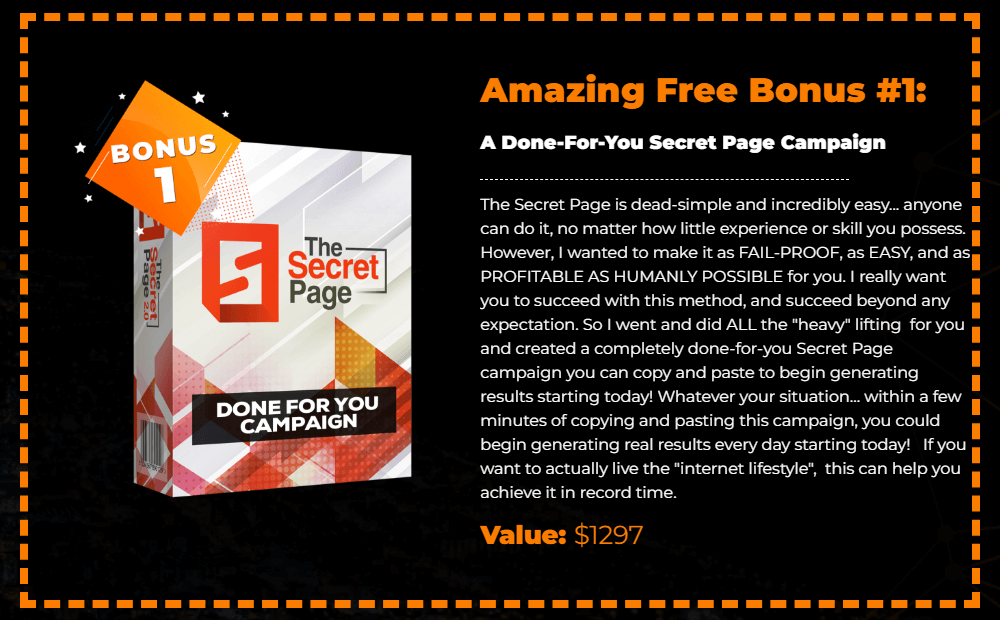 The Secret Page Bonuses