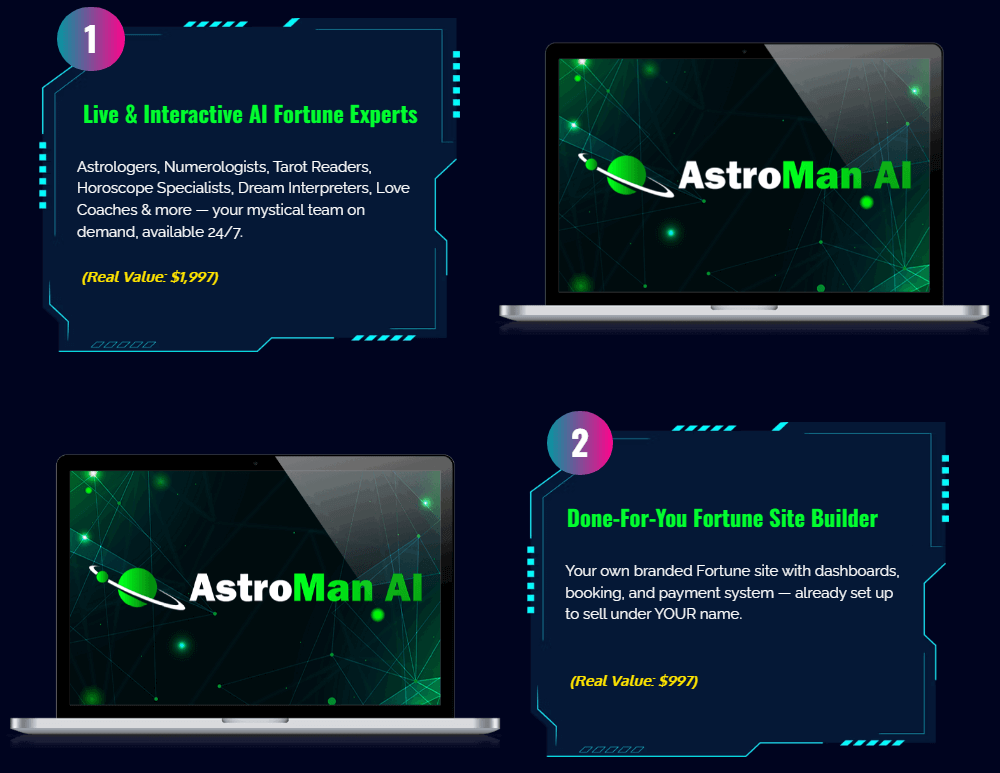 Astroman AI features Astroman AI features