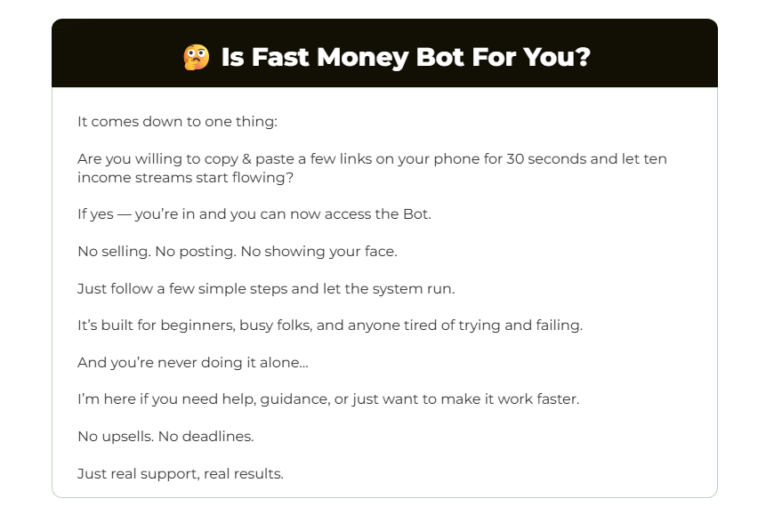 Fast Money Bot Review