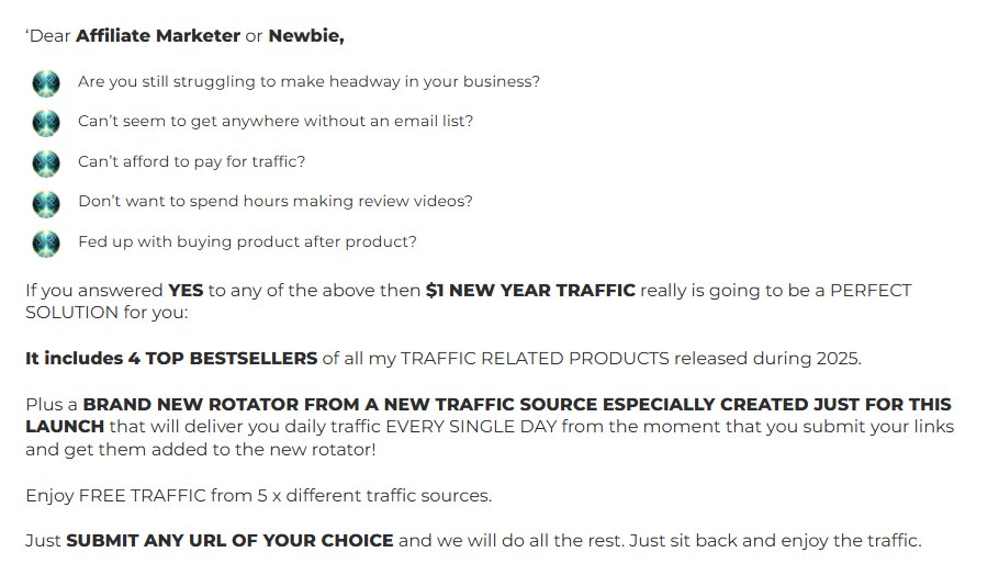 One Dollar New Year Traffic Review