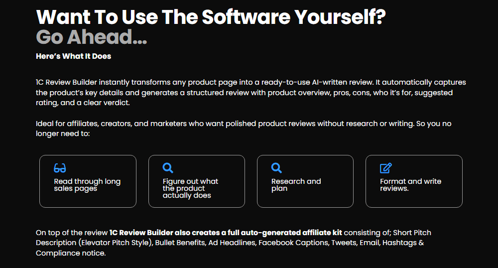 1C Review Builder Review