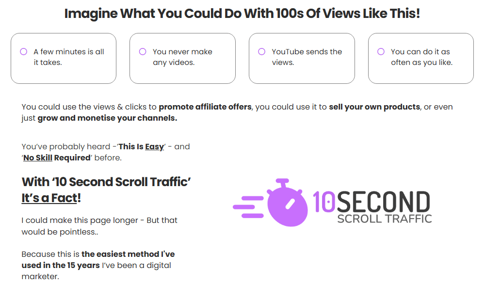10 Second Scroll Traffic Review
