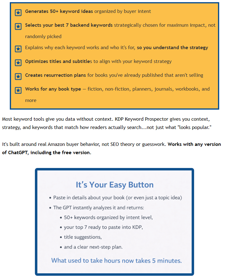 KDP Keyword Gold Rush Review