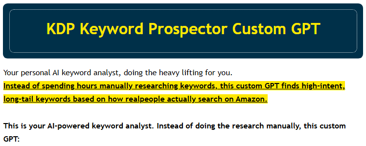 KDP Keyword Gold Rush Review